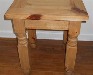 Unfinished Wood Side Table