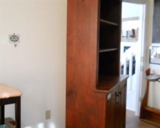 Vintage Solid Wood Cabinet with Hutch