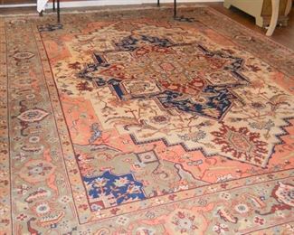 Wool 14' x 10' Peach & Blue Rug