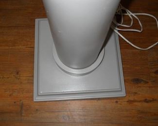 Gray Painted Wood Floor Lamp