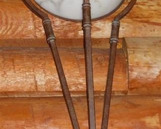 Brown Color Iron White Marbled Globe Wall Sconce