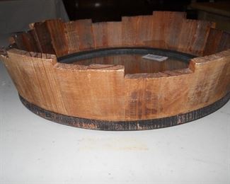 Wine Barrel Frame Round Mirror