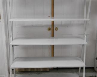 Contemporary White Metal Display Rack