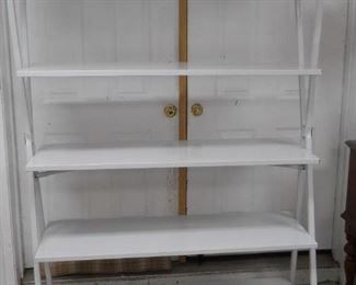 Contemporary White Metal Display Rack