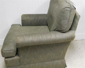 Green Upholstered Swivel Rocking Chair