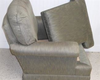 Green Upholstered Swivel Rocking Chair