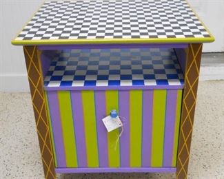 Painted Purple & Green Filing Cabinet