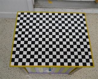 Painted Purple & Green Filing Cabinet