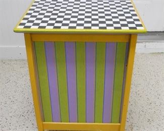 Painted Purple & Green Filing Cabinet