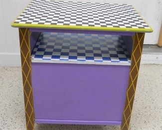 Painted Purple & Green Filing Cabinet