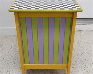 Painted Purple & Green Filing Cabinet
