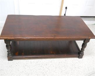 Vintage Distressed Solid Wood Coffee Table