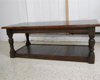 Vintage Distressed Solid Wood Coffee Table