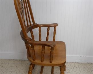 Set of 4 Oak High Back Windsor Chairs