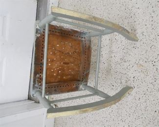 Antique Painted Wooden Child Rocking Chair