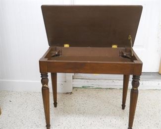 Wood Piano Bench with Storage