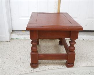 Early American Solid Wood Side Table