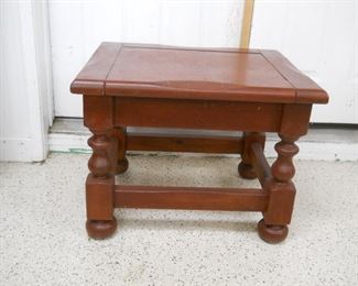 Early American Solid Wood Side Table