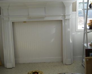 White Fireplace Wood Surround & Mantle