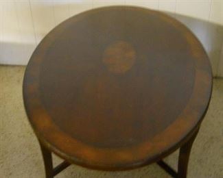 Vintage Oval Inlaid Coffee Table