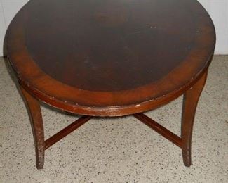 Vintage Oval Inlaid Coffee Table