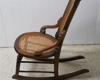 Antique Cane Seat Rocking Chair