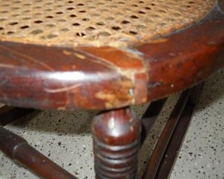 Antique Cane Seat Rocking Chair