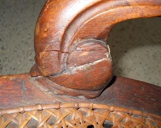 Antique Cane Seat Rocking Chair