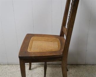 4 Vintage Cane Seat Chairs