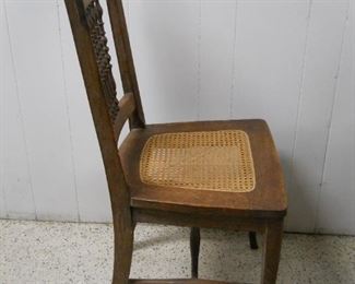 4 Vintage Cane Seat Chairs