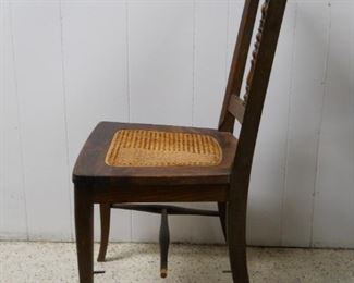 4 Vintage Cane Seat Chairs