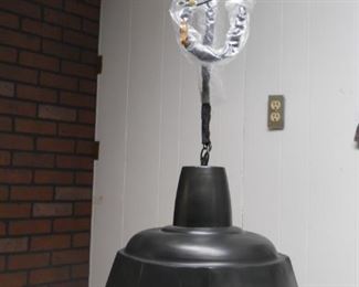 Vintage Black Metal Industrial Hanging Light