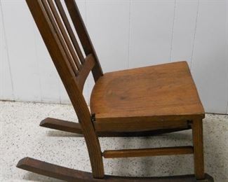 Vintage Wood Junior Rocking Chair