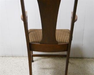 Vintage Arm Chair With Herringbone Upholstery