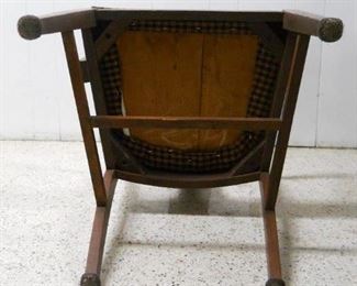 Vintage Arm Chair With Herringbone Upholstery