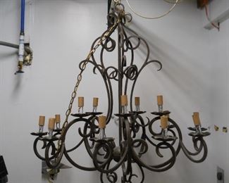 Large Bronze Color Chandelier