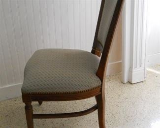 Nailhead Side Chair with Blue Upholstery