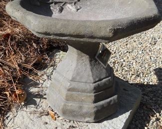 Concrete Ivy Design Bird Bath