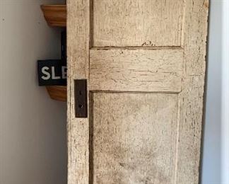 Vintage White weathered Wood Door