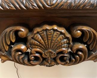 2 Leg Marble Top Wall Table