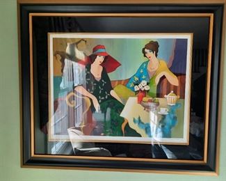 Itzchak Tarkay "Delightful Interior" Serigraph with certificate of authenticity 