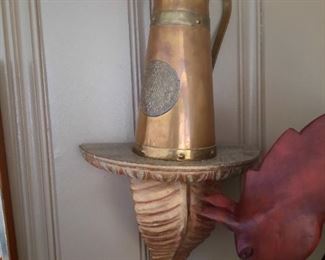 Decorative copper pitcher