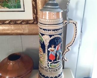 Large German Beer Stein