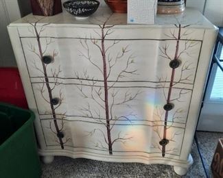 Beautiful dresser with painted trees