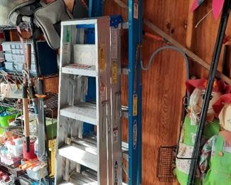 Aluminum and fiberglass ladders