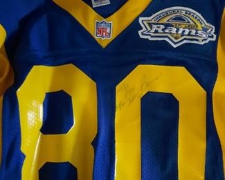Signed Issac Bruce St Louis Rams Jersey 1995