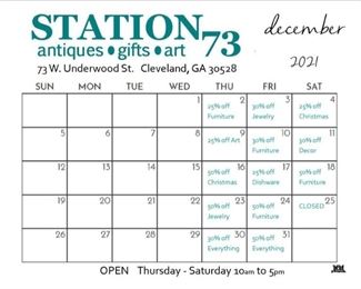 Station 73 December Discount Calendar