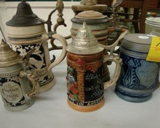 Many German Steins to choose from.