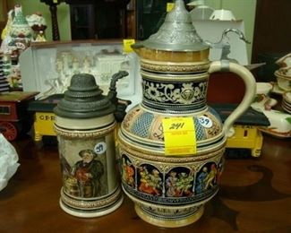 Part collection of German Steins.