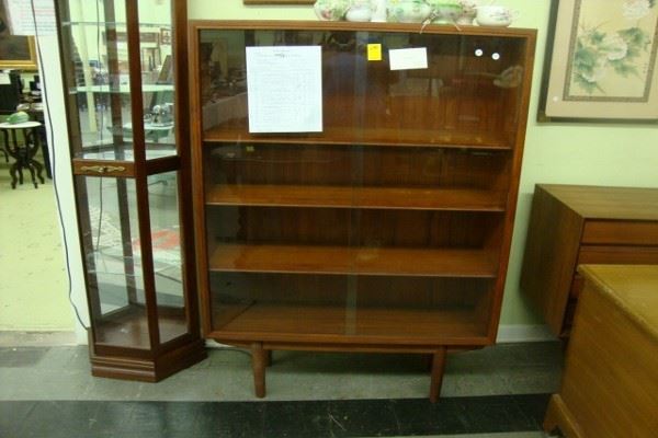 *Mark your calendar for Saturday January 1st @ 10 am for our Big New Years Day Auction!*                                            
  On the Auction Block is a 40ft Container of beautiful Antiques and Collectibles from Scotland!                                                                   Mid Century Modern China Cabinet purchased in Denmark in 1963 with receipt!